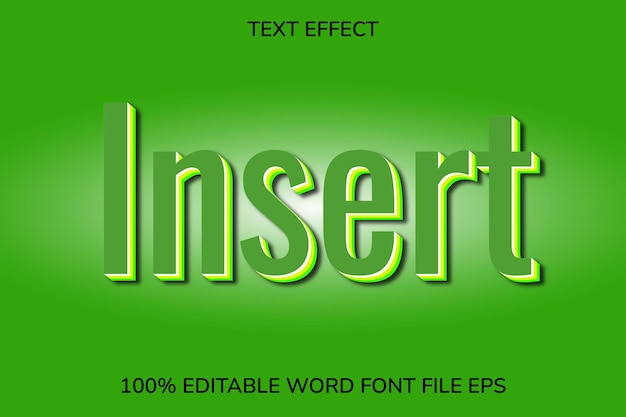 Text effect insert