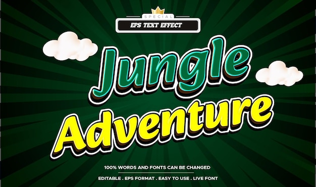 Text Effect Jungle Adventure editable