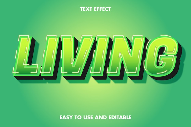 Text effect - living. editable font style.