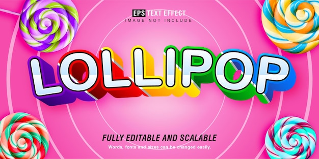 Text effect lollipop