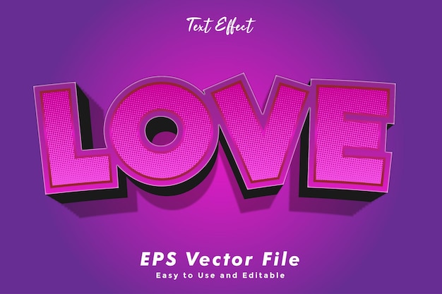 Text effect - love