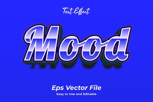 Text effect mood. editable and easy to use. premium vector