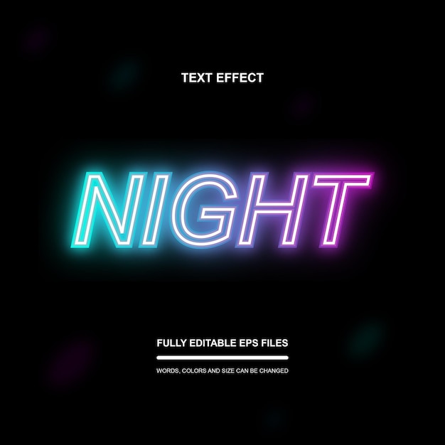 text effect neon