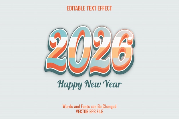Text Effect New Year 2026