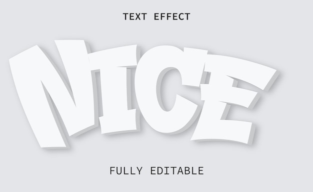 Vector text effect nice 3d model styel texteffect 3d