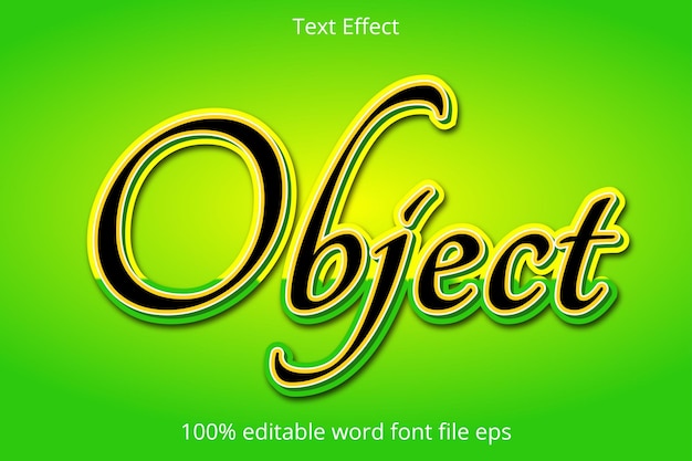 Vector text effect object