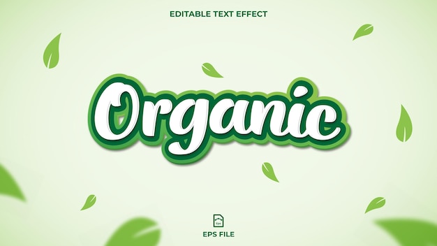 Text effect organic