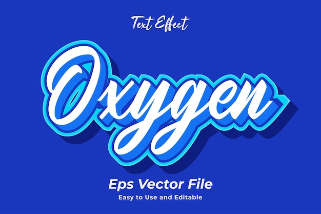 Text effect oxygen editable and easy to use premium vector