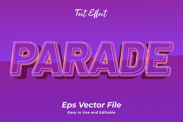 text effect parade editable