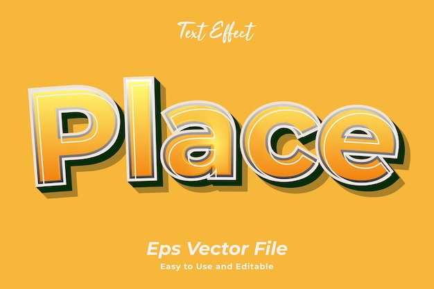 Text effect place editable and easy to use premium vector