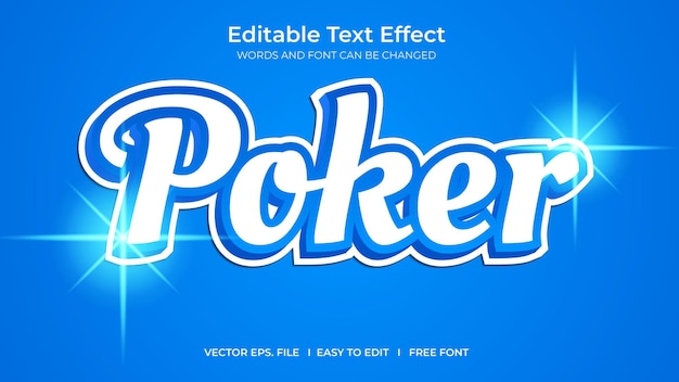 text effect poker