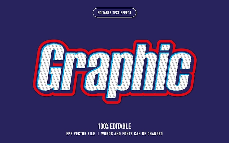 Vector text effect in pop art style suitable for printing on tshirts
