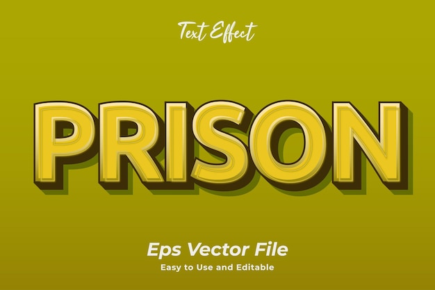 Text Effect Prison Editable