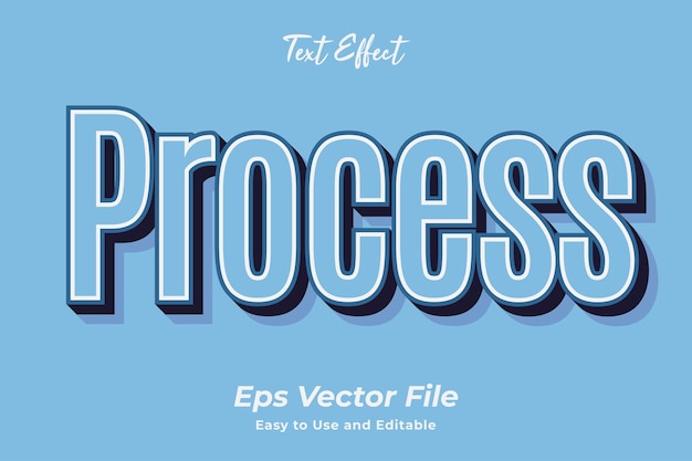 Effetto testo processo modificabile e facile da usare