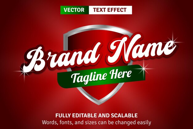 Vector text effect for produk packaging