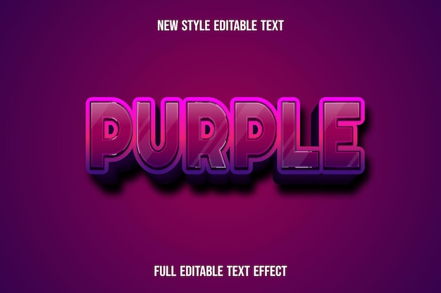 Text effect purple on purple and pink gradient