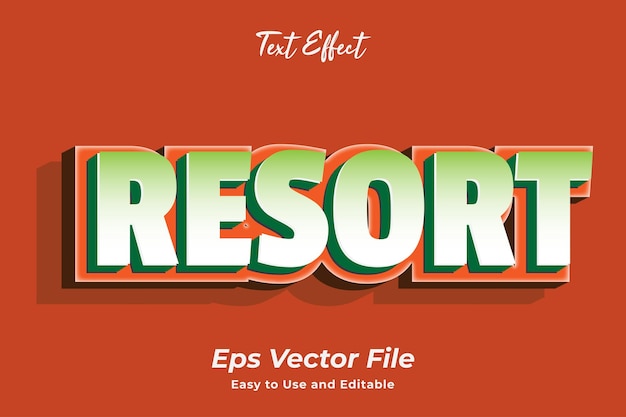 Text effect resort editable