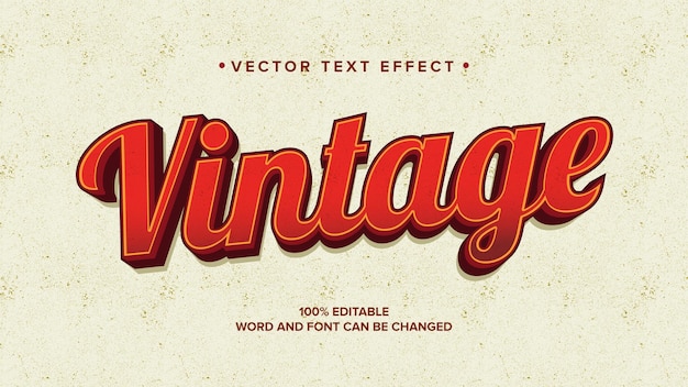 Premium Vector | Text effect retro style, vintage text effect