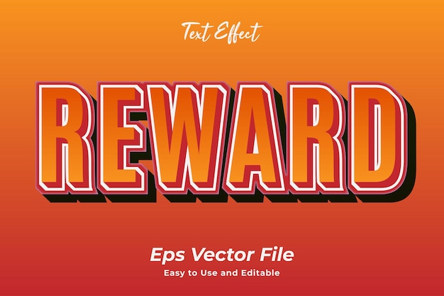 text effect reward editable