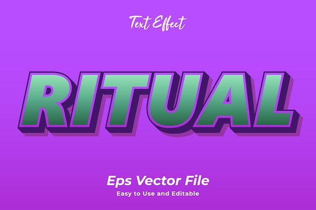 Text effect ritual editable