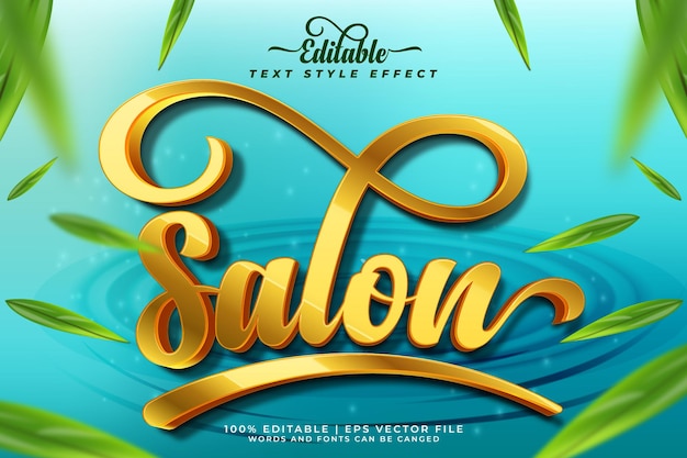 Vector text effect salon