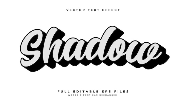 Vector text effect shadow