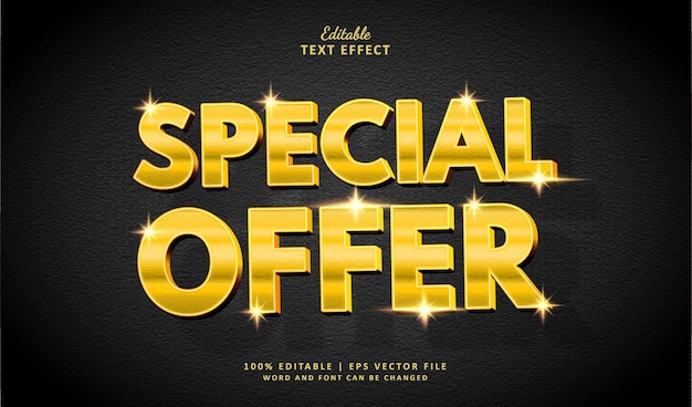 Text Effect Special Offer 3d Gold Luxury Style