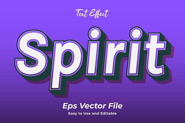 Text effect spirit editable and easy to use premium vector