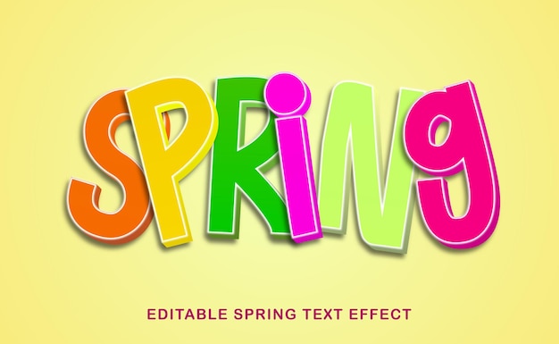 Vettore text effect vendita primaverile