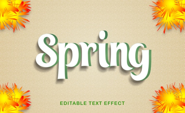 Vector text effect spring