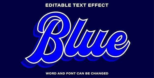 Text effect style blue