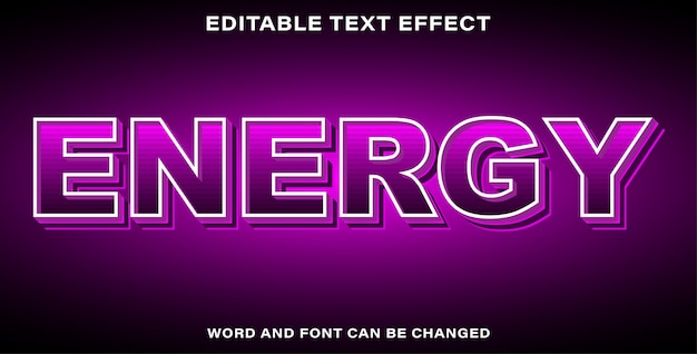 Text effect style energy