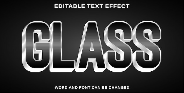 Text effect style glass