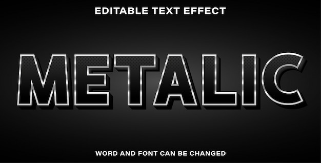 Text effect style metalic