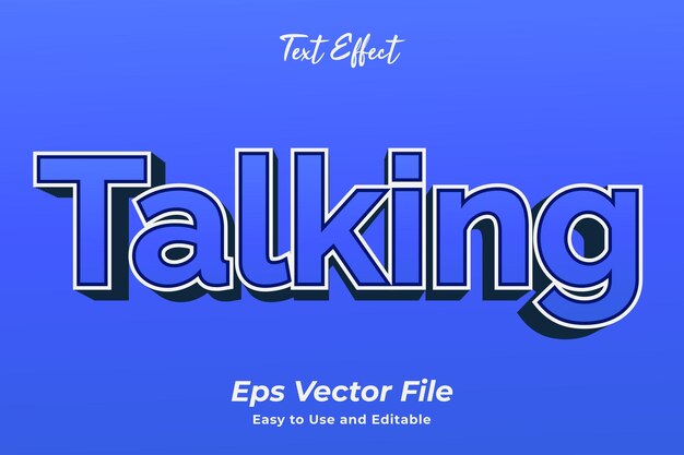 Text effect Talking Editable and easy to use Premium vector