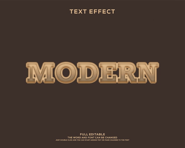 Text effect template with retro style