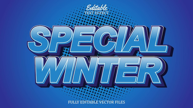 Text effect theme special winter