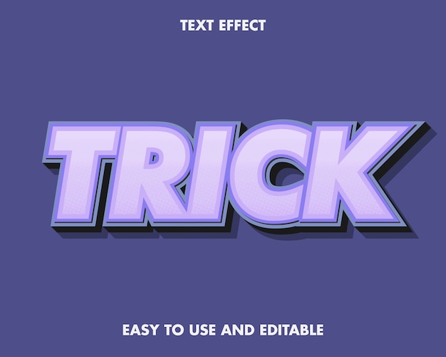 Text Effect - Trick. Editable Font Style.