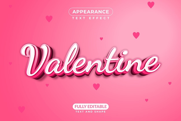 Text effect valentine february love