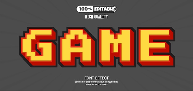 Text-effect van het spel Bewerkbaar tekst-effect