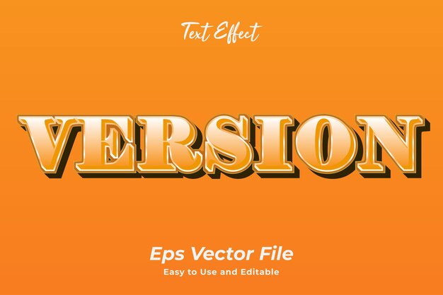 text effect version editable and easy to use premium vector