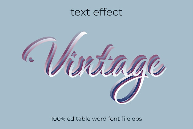 Text effect vintage