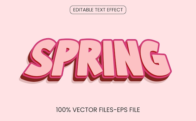 Text-effect voorjaar volledig bewerkbaar