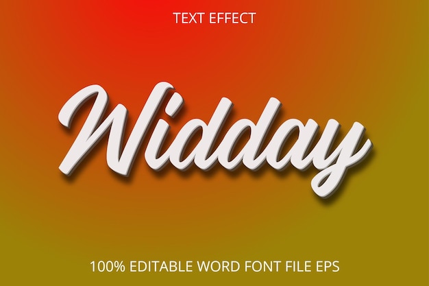 text effect widday