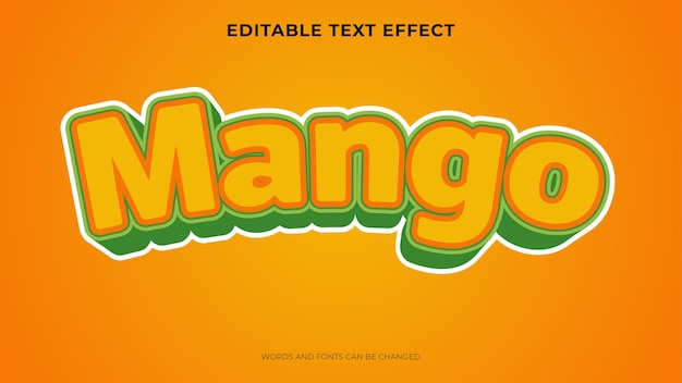 Text effect with fruits theme