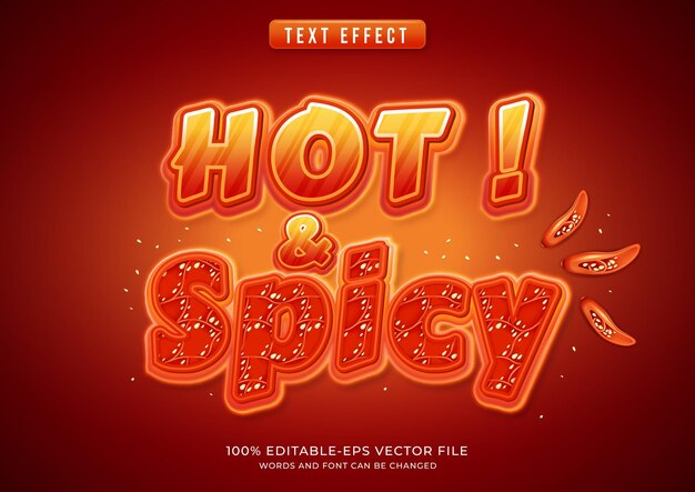 Text effect with a hot and chili theme