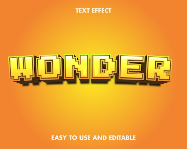 Text Effect Wonder. Editable Font Style.