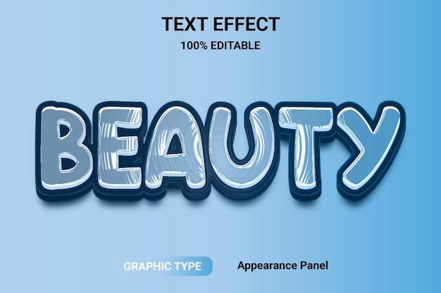 text effect word and font can be edited