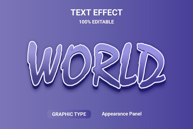 text effect word and font can be edited