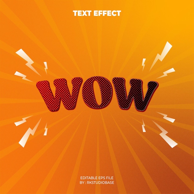 Text Effect Wow Editable